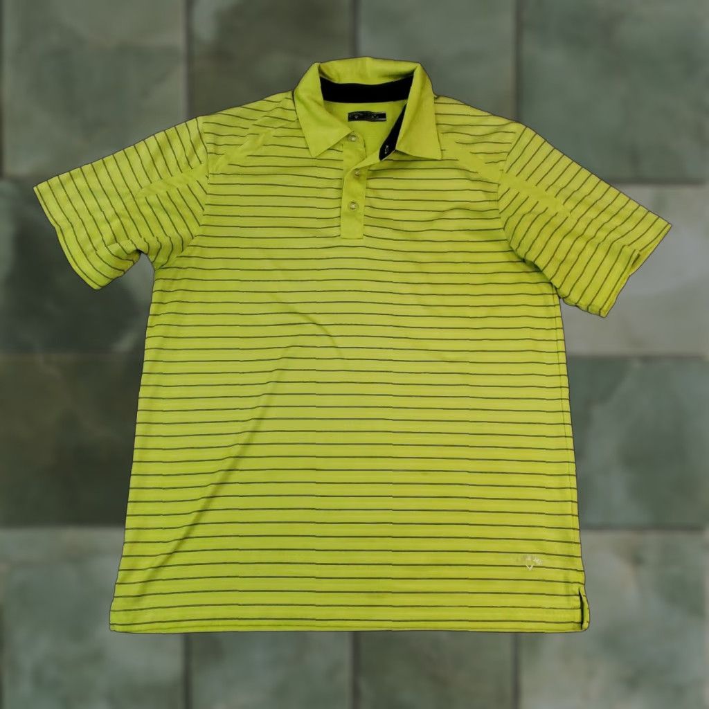 Callaway Callaway Golf Polo Shirt Mens Medium Yellow Black Striped Short Sleeve Stretch Size US M / EU 48-50 / 2 - 1 Thumbnail