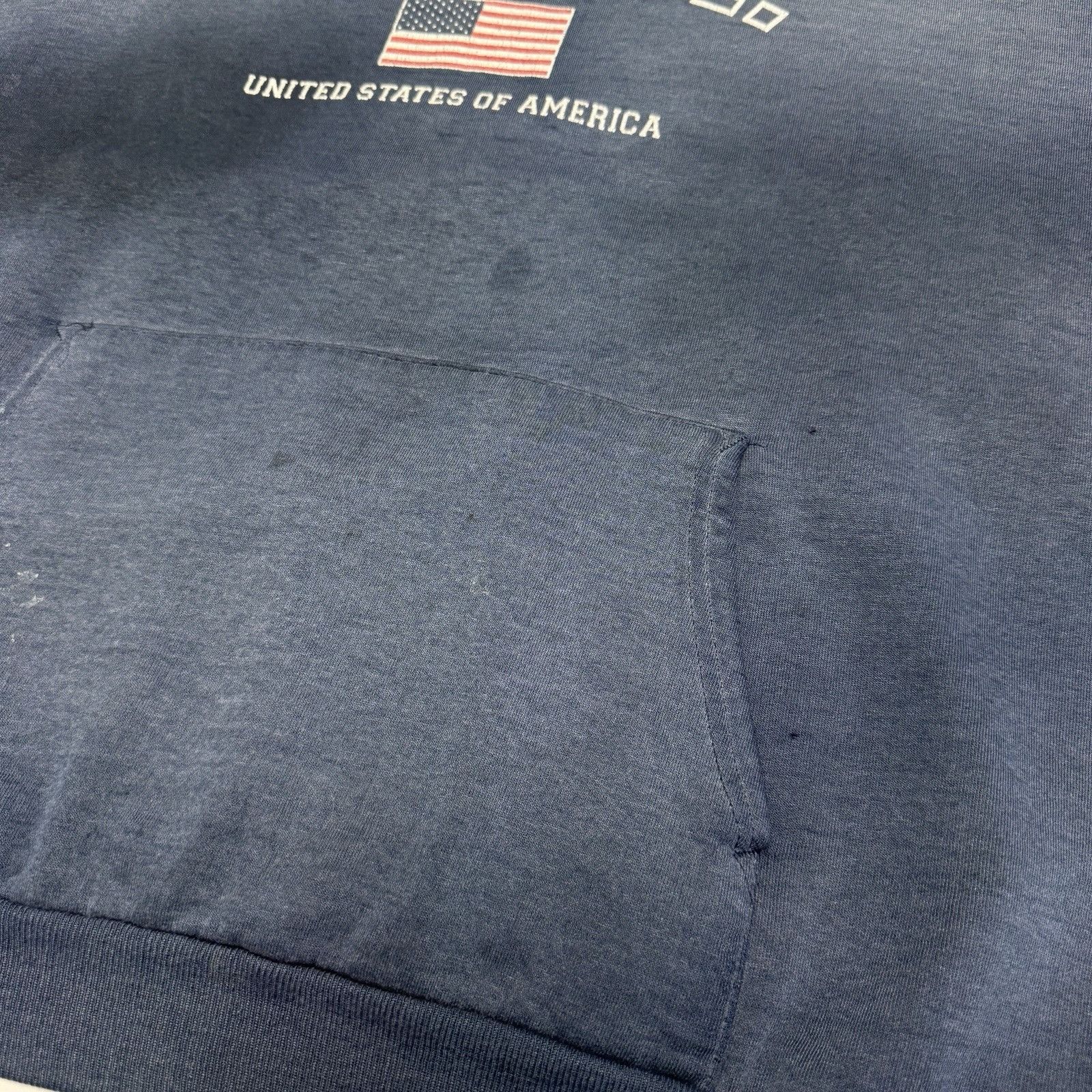 Vintage Vintage USA Hoodie Sweatshirt Mens XL 25.5x26 Faded Blue Y2K Size US XL / EU 56 / 4 - 8 Thumbnail