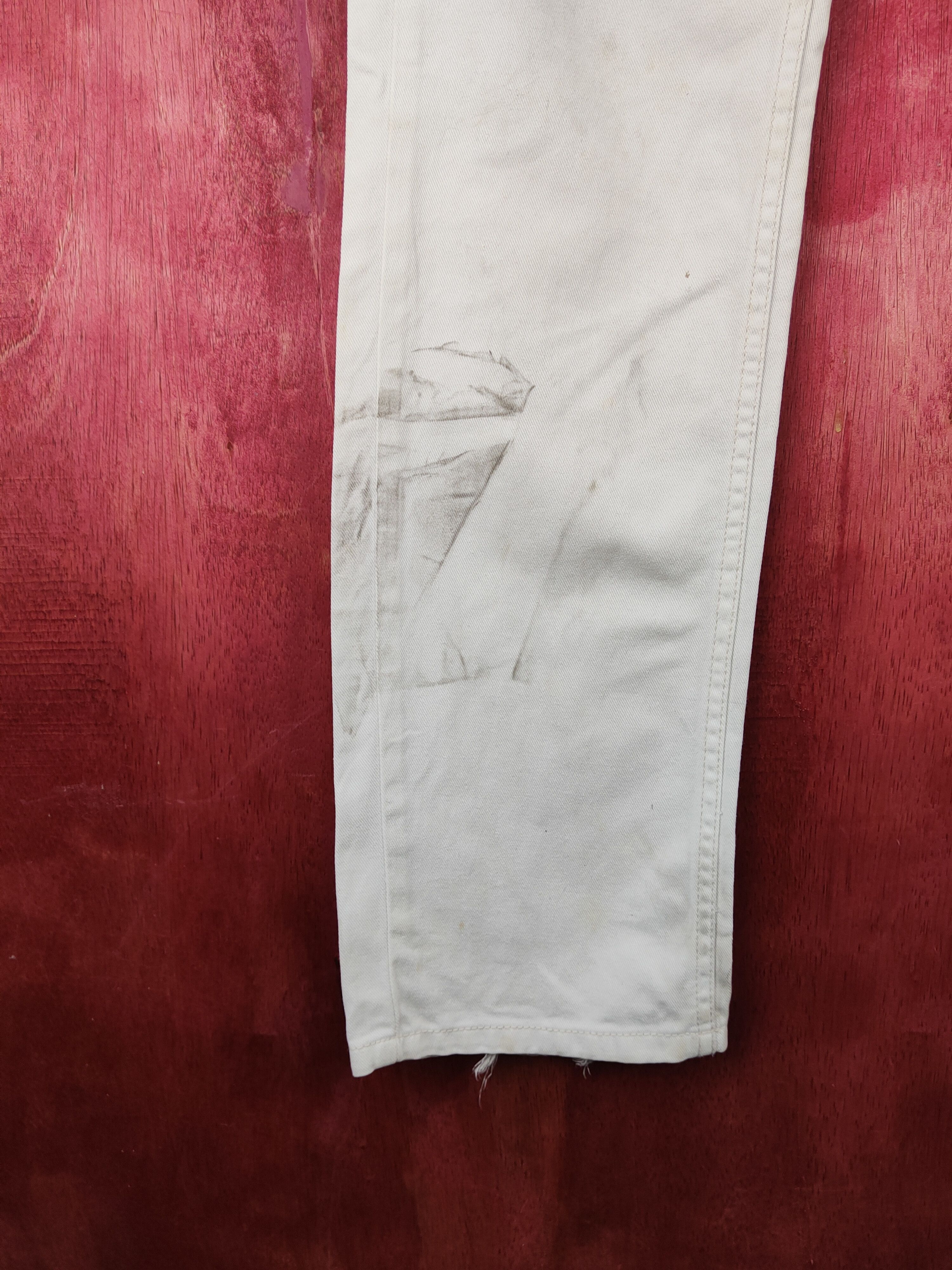 Japanese Brand Cloud 72 White Distressed Ripped Jeans #S2051 Size US 31 - 4 Thumbnail