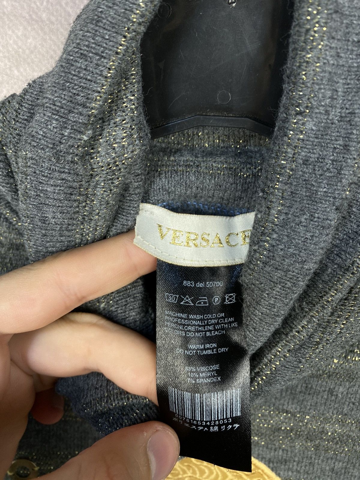 Versace Jeans Couture Vintage rare big logo monogram Versace long sleeve Size US M / EU 48-50 / 2 - 6 Thumbnail