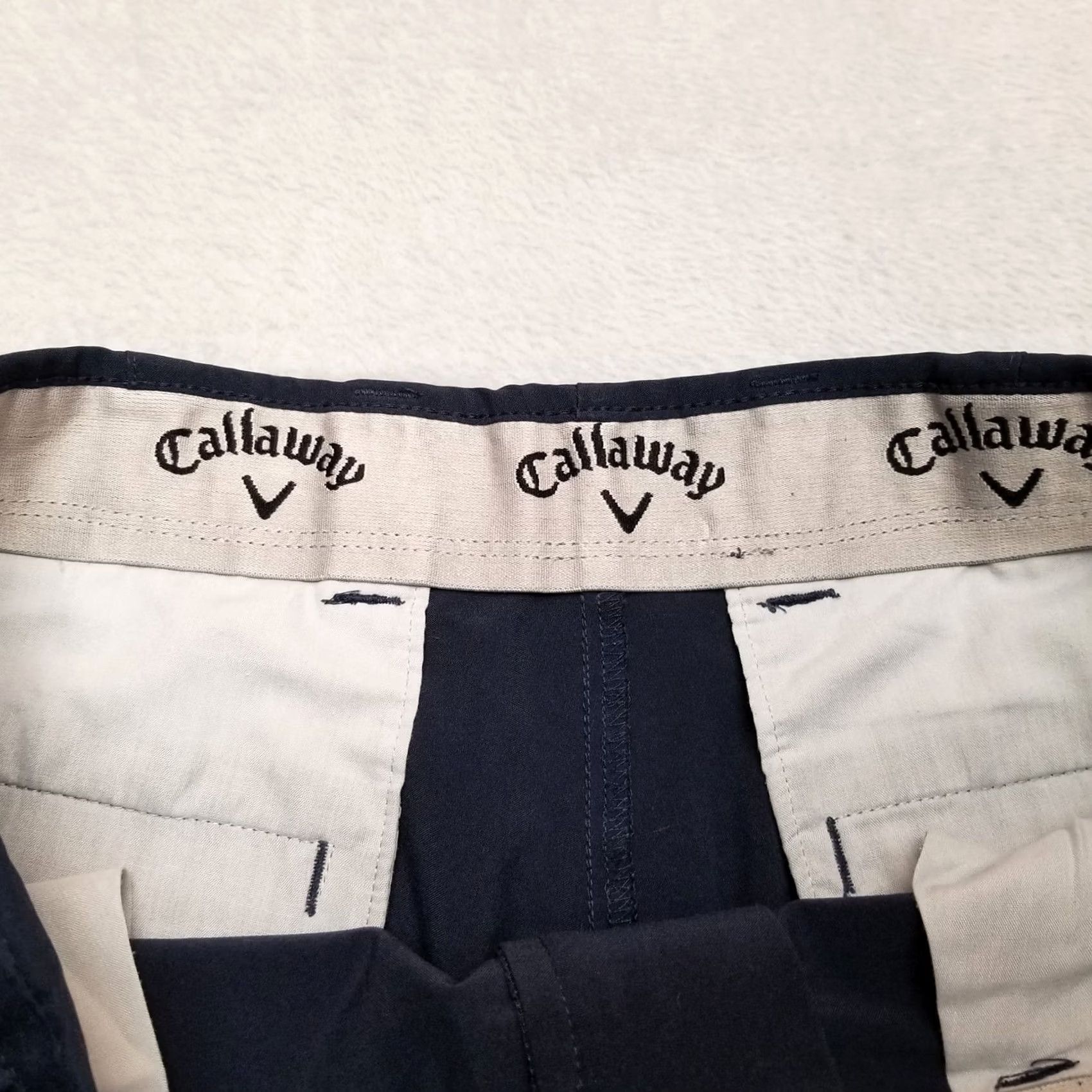 Callaway Callaway Shorts Mens 34x10 Black Flat Front Chino Polyester Performance Golf Casual Belt Loops Pockets Slash Pocket Size US 34 / EU 50 - 3 Thumbnail