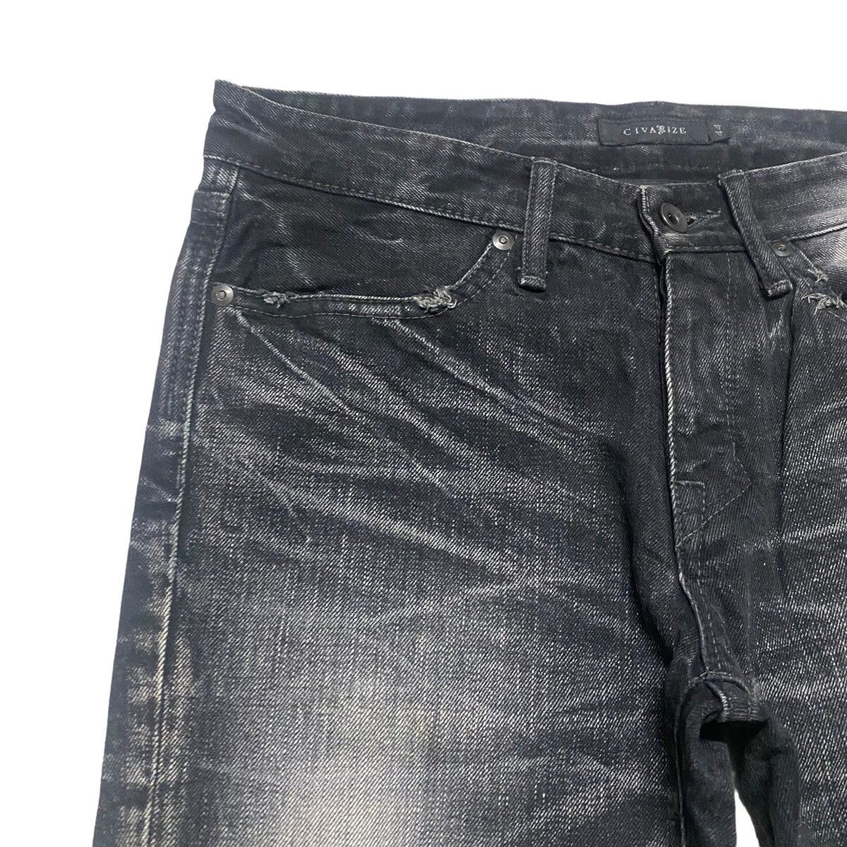 CIVARIZE Civarize Black Whisker Denim Flare Jeans Size US 30 / EU 46 - 4 Thumbnail