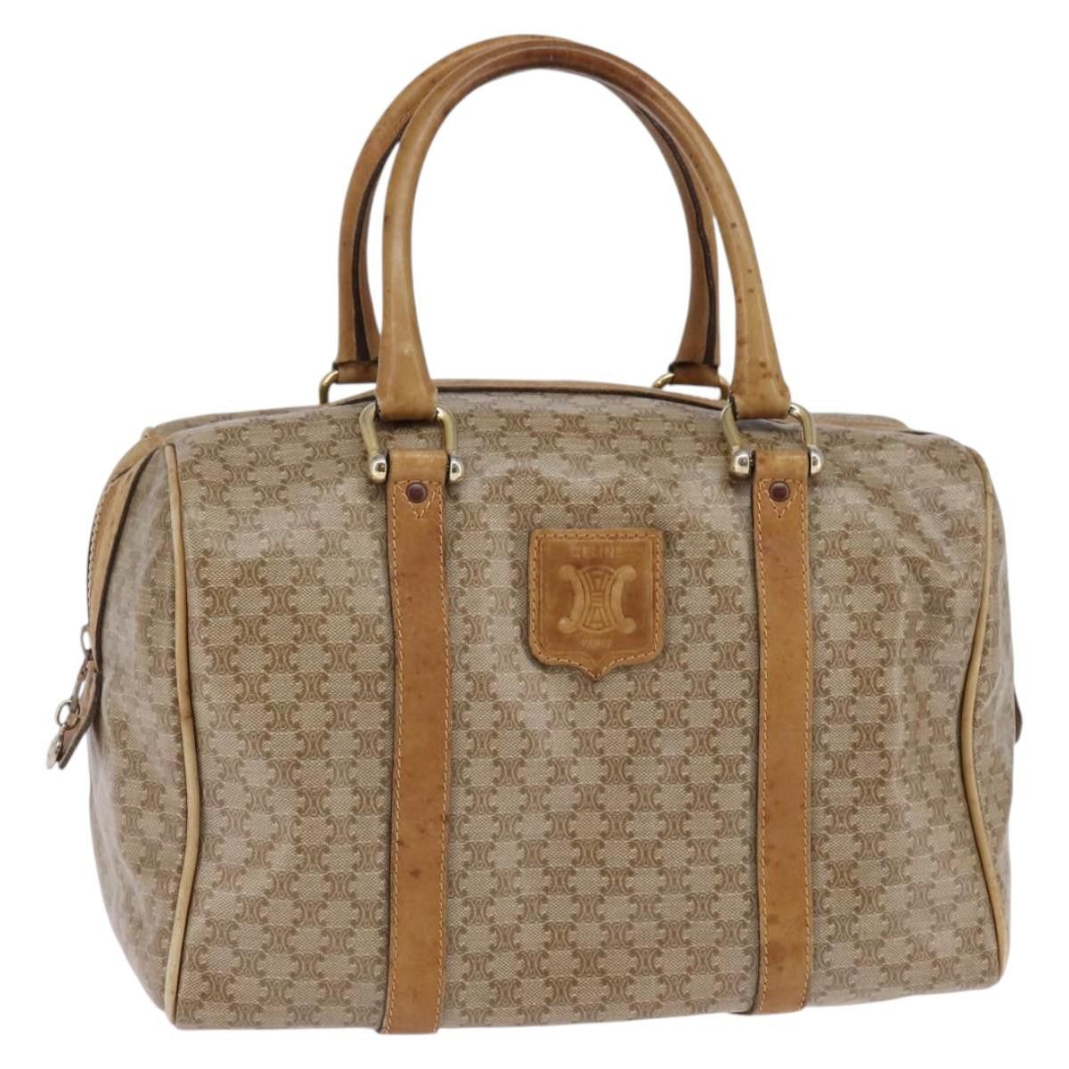 Celine CELINE Macadam Canvas Boston Bag Pvc Beige Gold Size ONE SIZE - 1 Thumbnail