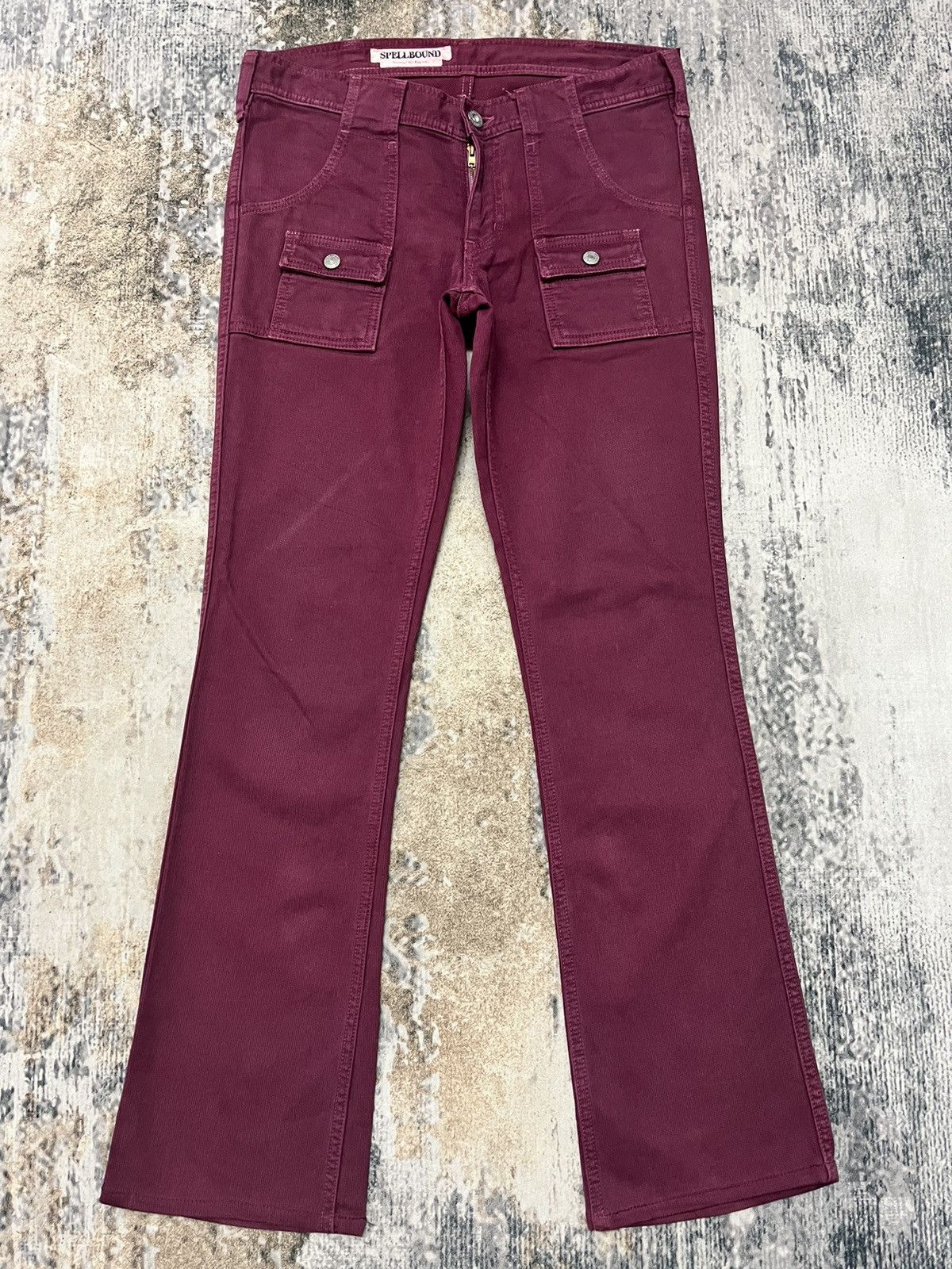Vintage Spellbound Red Velvet Six Pocket BushPant Bootcut