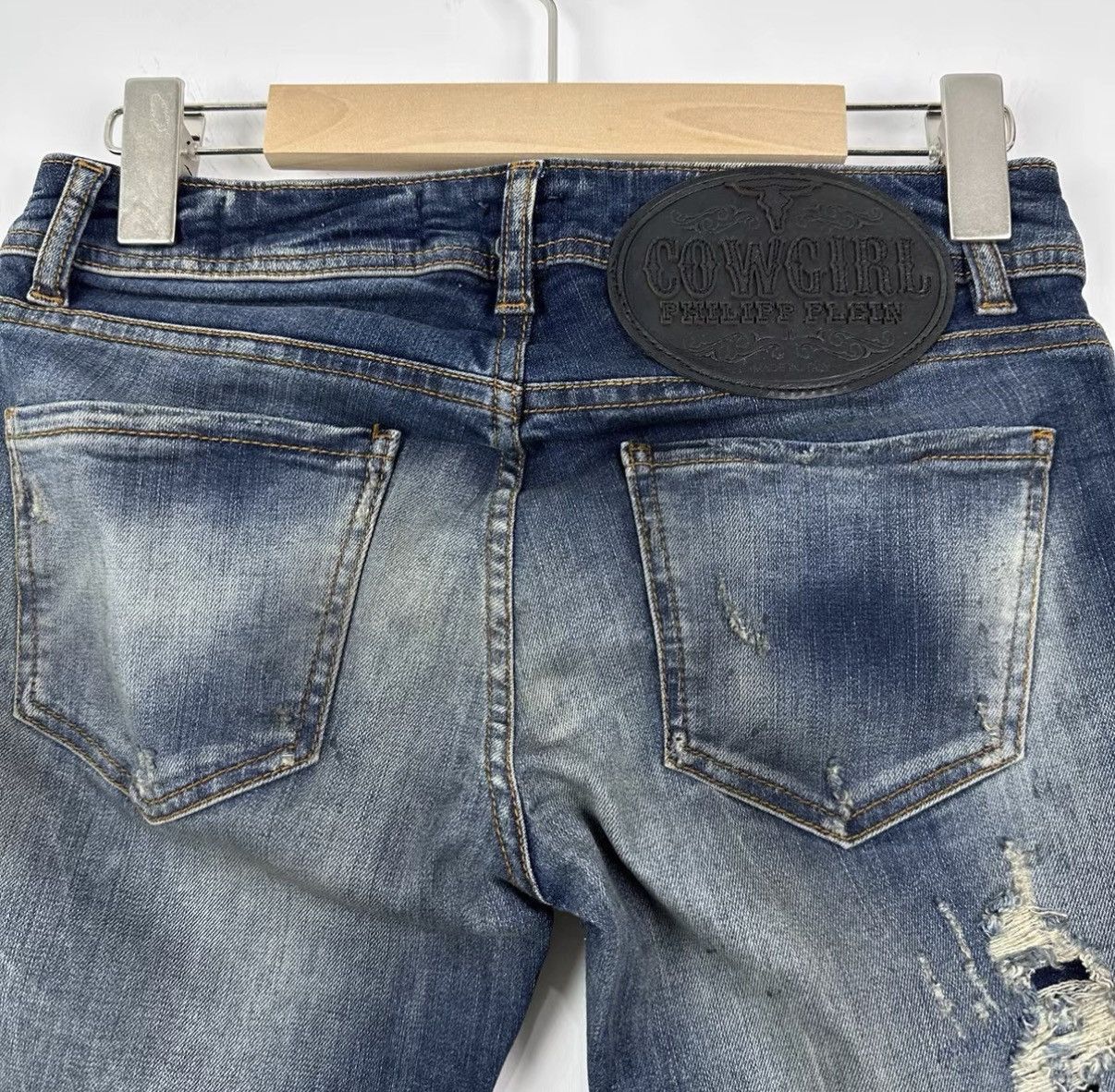 Philipp Plein Philipp Plein Ripped Jeans J42 Size 25" / US 0 / IT 36 - 4 Thumbnail