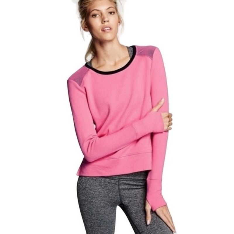 Victoria's Secret Victoria's Secret SPORT Pink/Black Sweatshirt | Size XS Size XS / US 0-2 / IT 36-38 - 7 Thumbnail
