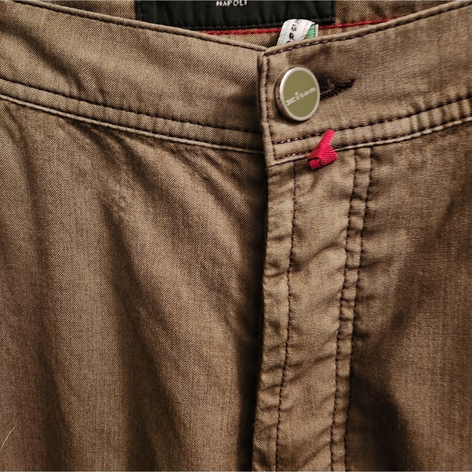Kiton Kiton Brown Chinos Classic Olive Cotton Pants 42 Size US 26 / EU 42 - 3 Thumbnail