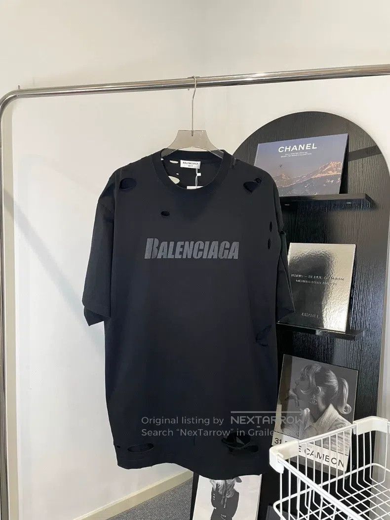 Balenciaga Balenciaga Alphabet print round neck hole black T-shirt Size US XS / EU 42 / 0 - 1 Thumbnail