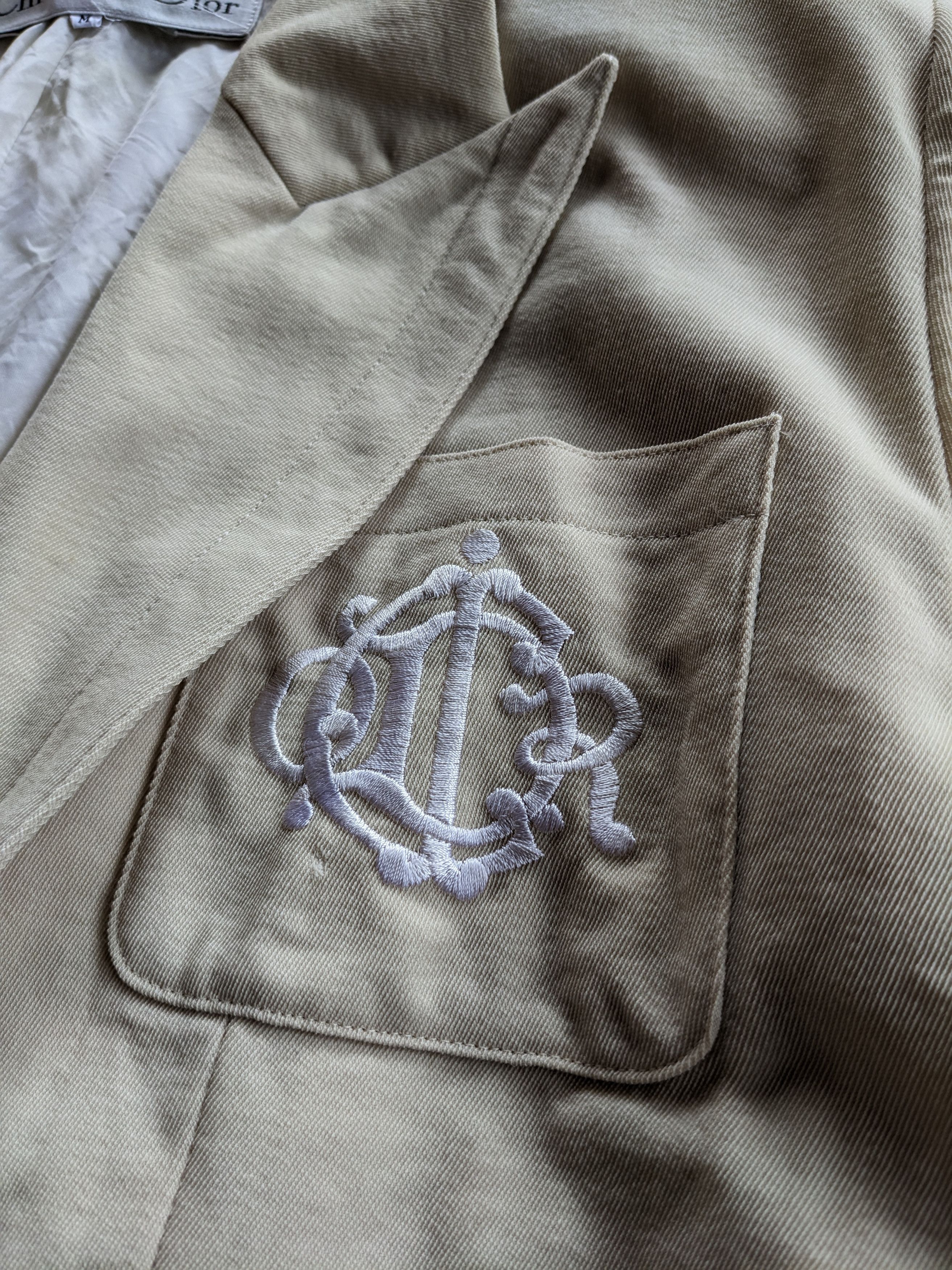 Christian Dior Monsieur × Dior Vintage bullion jacquard beige blazer Size M / US 6-8 / IT 42-44 - 6 Thumbnail