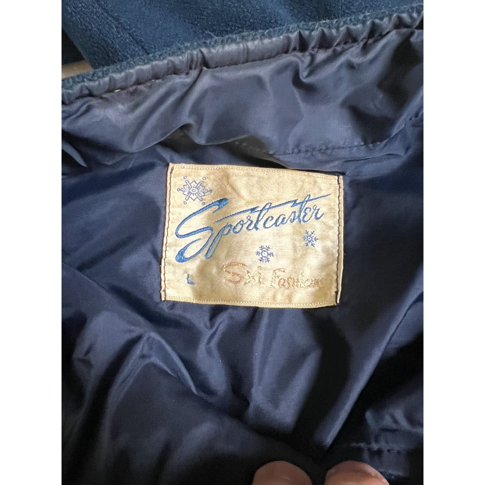 Vintage VINTAGE SPORTCASTER Jacket Blue Wool Large L Ski 1950s Button Zip - Winter Size US L / EU 52-54 / 3 - 7 Thumbnail