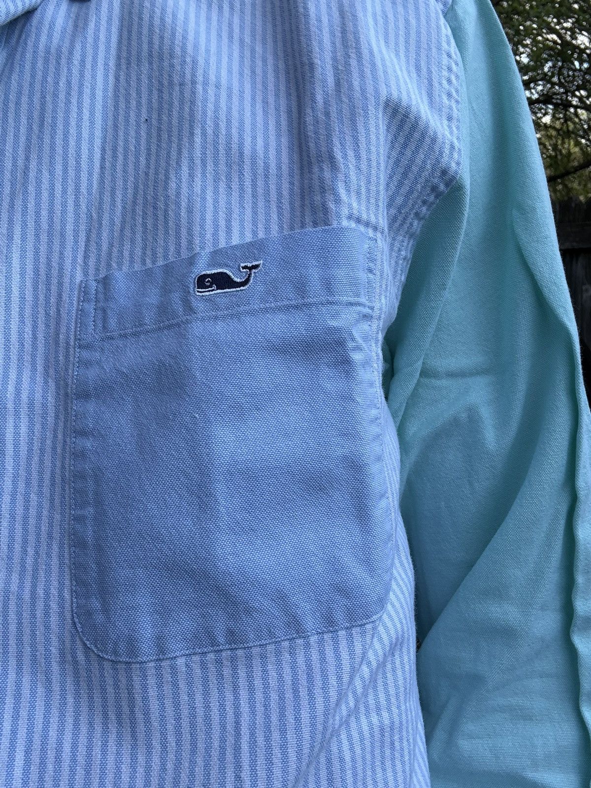 Vineyard Vines Preppy Blue Striped Color Block Casual Oxford Cotton Shirt Size US M / EU 48-50 / 2 - 3 Thumbnail