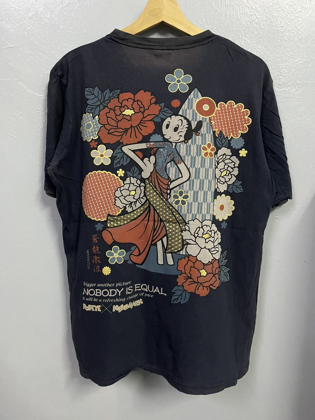 Japanese Brand VINTAGE POPEYE X KISSMARK TEE Size US L / EU 52-54 / 3 - 1 Thumbnail