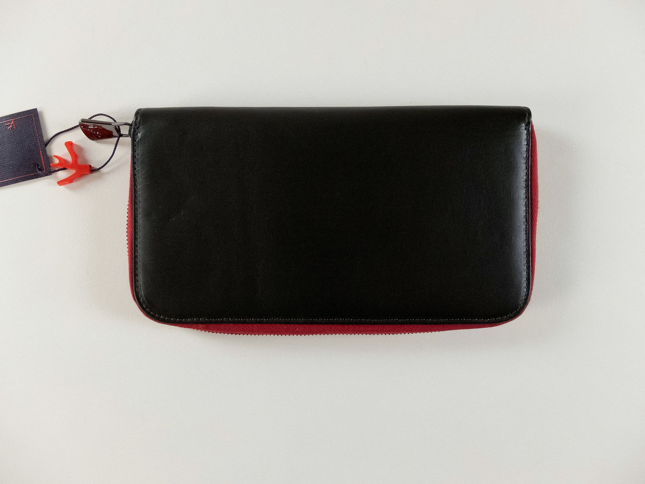 Isaia ISAIA Napoli brown red leather zip around chest wallet Italy Size ONE SIZE - 4 Thumbnail