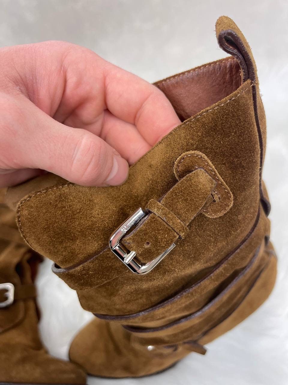 Ralph Lauren Purple Label Ralph Lauren Purple Label Suede Buckle Boots Brown Size US 6 / IT 36 - 5 Thumbnail