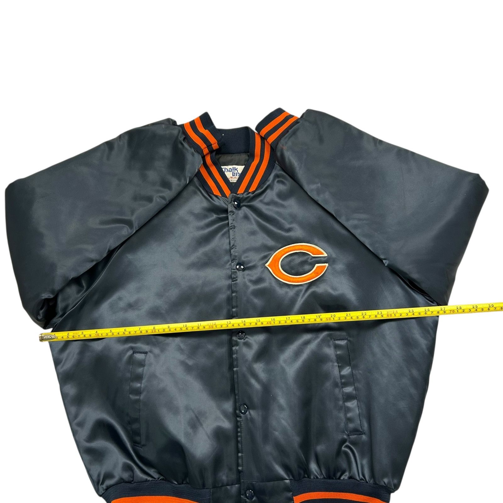 NFL VTG 90s NFL CHICAGO BEARS CHALK LINE SATIN JACKET Size US XL / EU 56 / 4 - 7 Thumbnail
