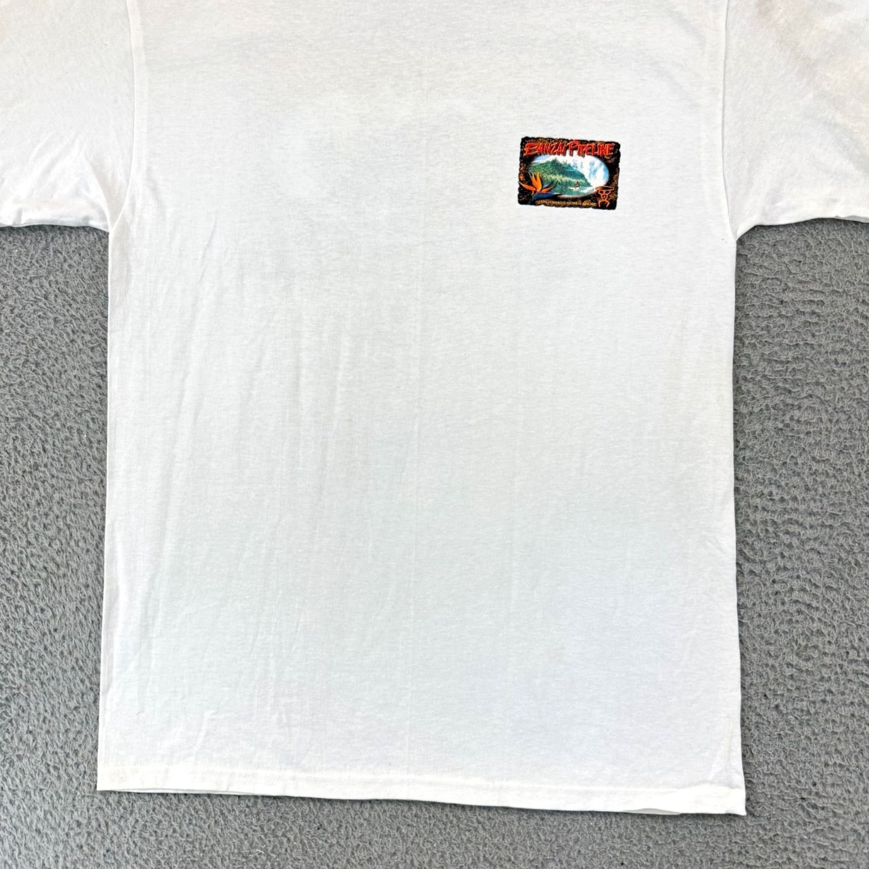 Hanes VINTAGE Hanes Heavyweight T-Shirt White Adult Large 90s Surf Hawaii Tropical Outdoor 90s Men Mens Size US L / EU 52-54 / 3 - 4 Thumbnail