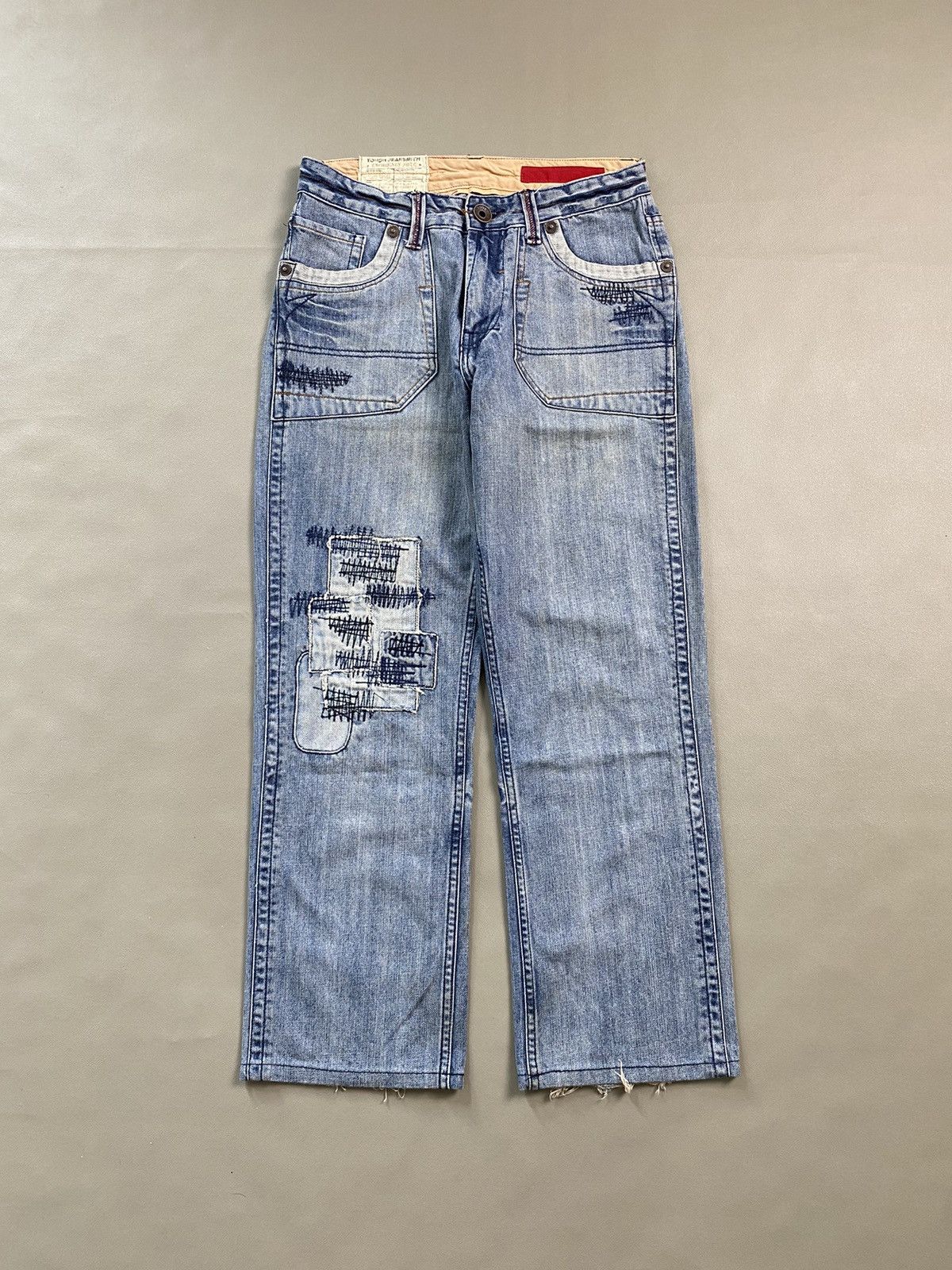 2000s Tough Jeansmith Patchwork Distressed Denim Jeans