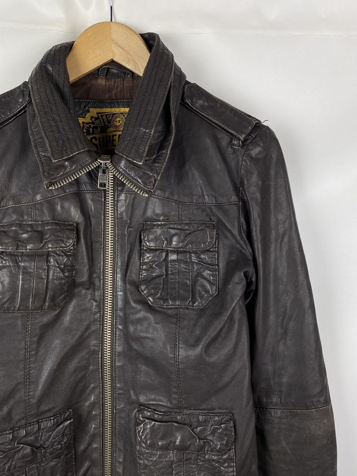 Superdry Superdry Japan men’s leather multipocket Jacket Size US M / EU 48-50 / 2 - 5 Thumbnail