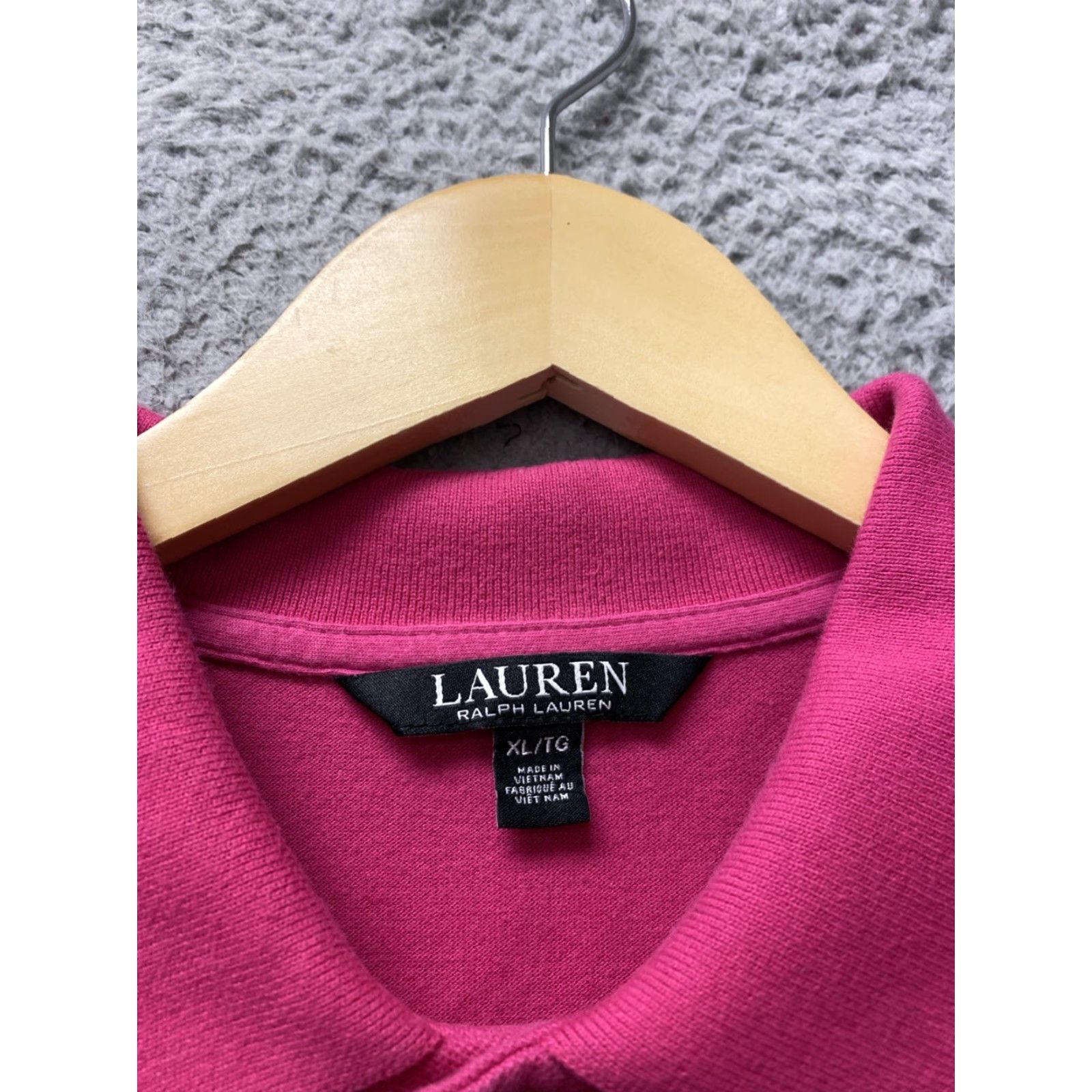 Polo Ralph Lauren VINTAGE Polo Ralph Lauren Men's Polo Shirt XL Short Sleeve Magenta Cotton Designer 90s Size US XL / EU 56 / 4 - 2 Thumbnail