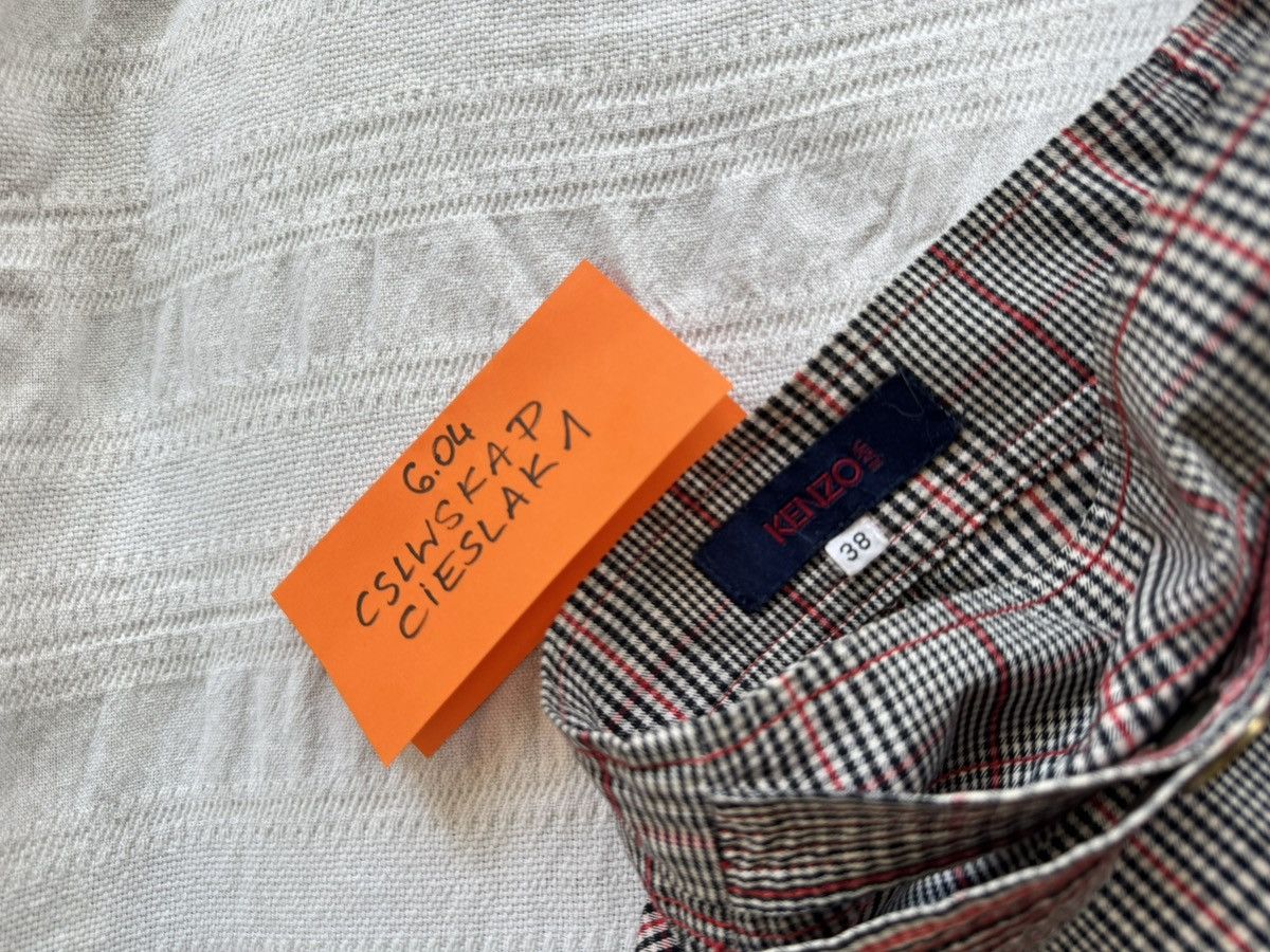 Kenzo Kenzo pleated mini checked white black red skirt Size 27" / US 4 / IT 40 - 2 Thumbnail