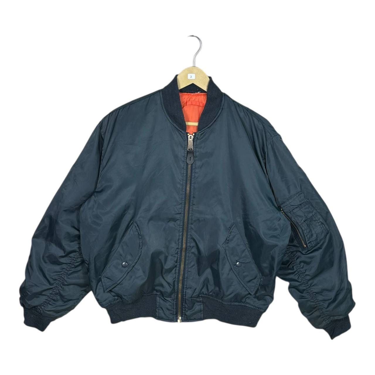 Other Vtg 80s MA-1 Flight Jacket Military Bomber Jacket Reversible Size US M / EU 48-50 / 2 - 1 Thumbnail