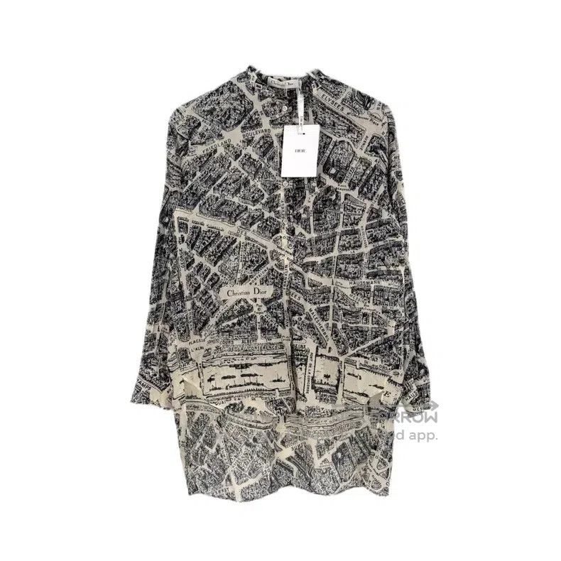 Dior Dior Beige, white and black city map short front and long Size XS / US 0-2 / IT 36-38 - 1 Thumbnail