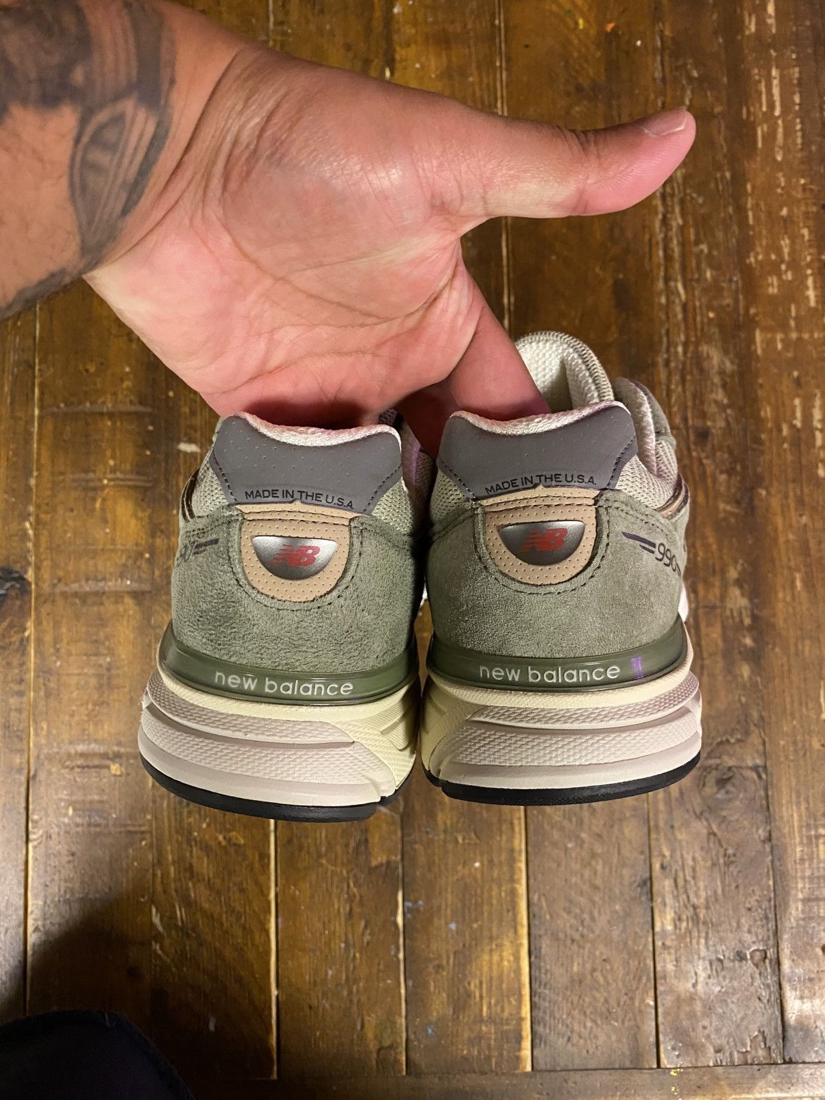 New Balance Teddy Santis x U990GT4 “Olive/Incense” Size US 9 / EU 42 - 4 Thumbnail