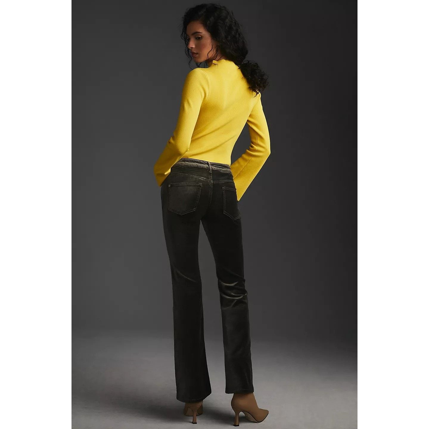 Anthropologie Anthropologie Pilcro Demilune Mid-Rise Bootcut Velvet Jeans Size 39" - 6 Thumbnail