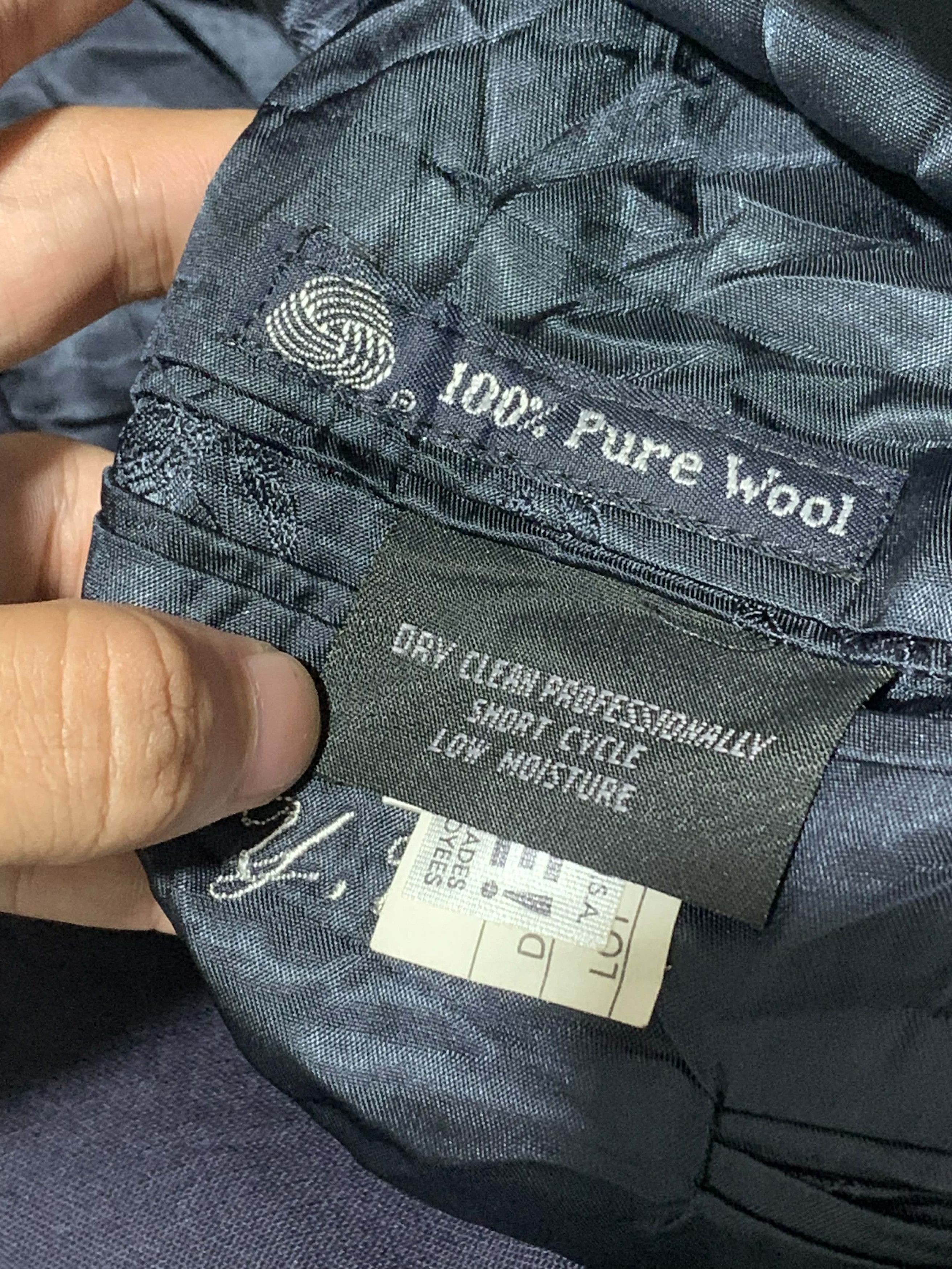Burberry Burberry's 80's Pure Wool Single Breasted Blazer Navy Size 44R - 5 Thumbnail