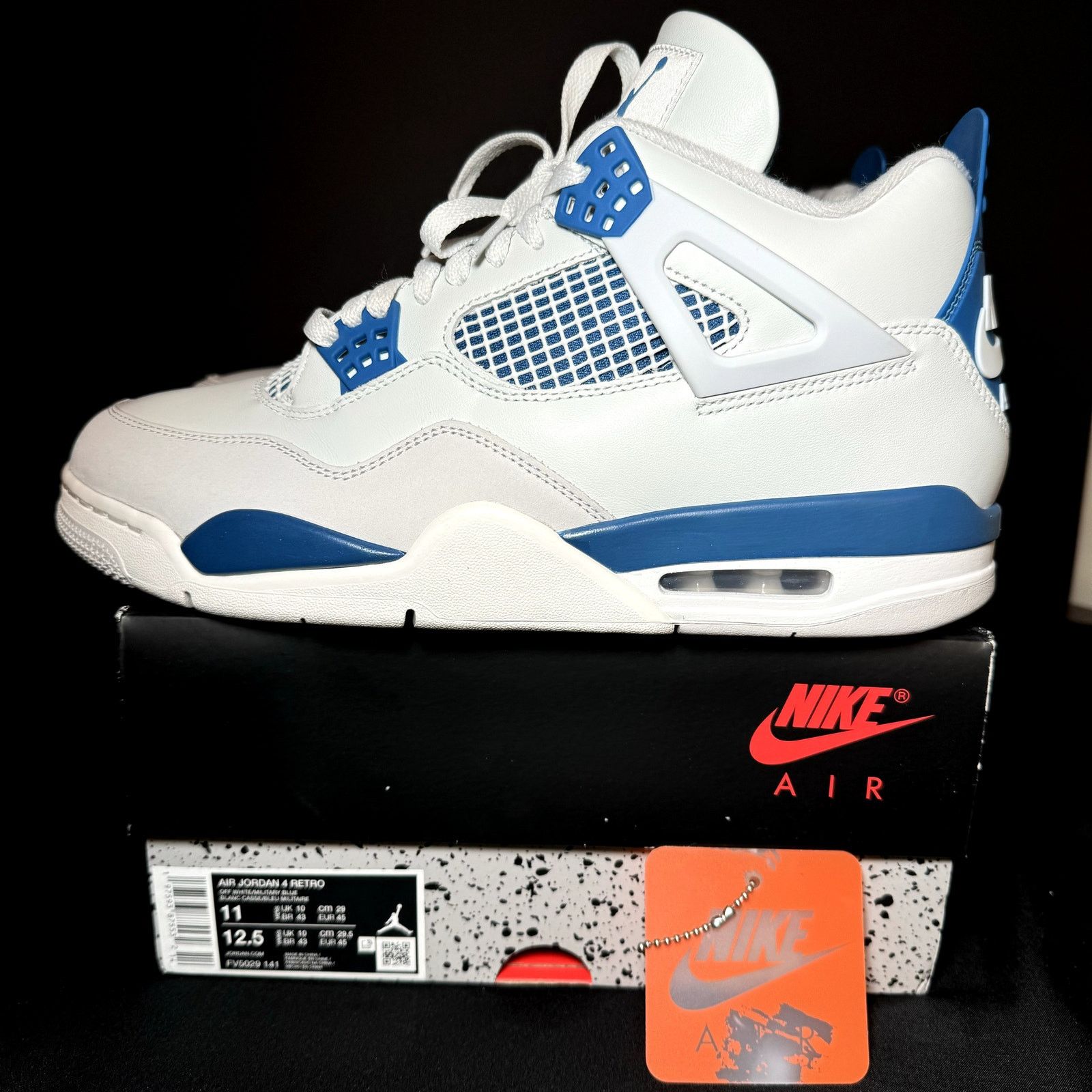 Jordan Brand × Nike Size 11 - Air Jordan 4 Retro Military Blue 2024 Men's Shoes Size US 11 / EU 44 - 10 Thumbnail