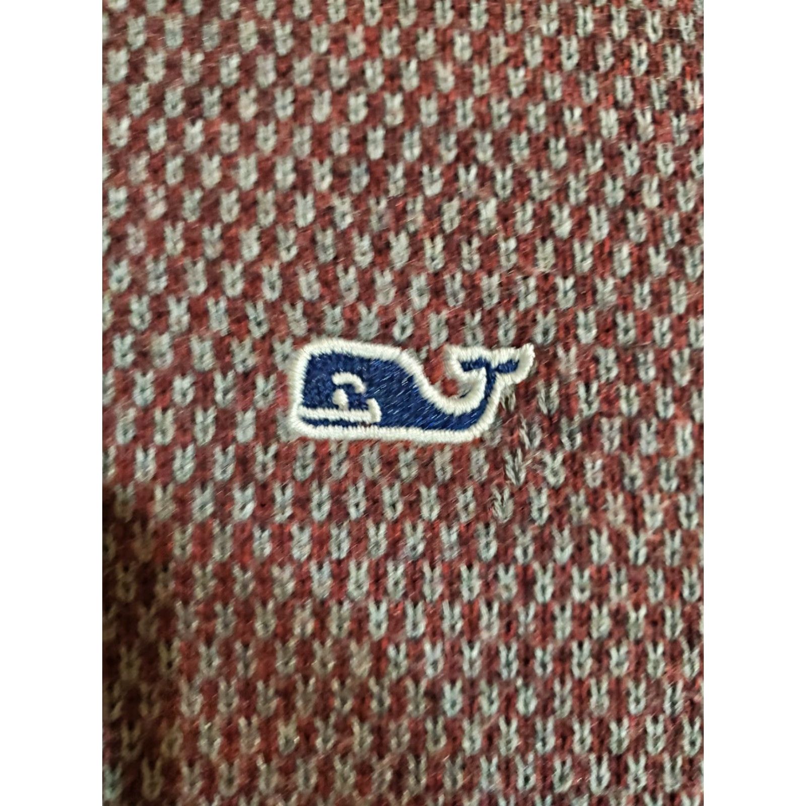 Vineyard Vines Vineyard Vines Signature 1/4 Zip Pullover Burgundy Mock Neck Sweater Mens Size L Size US L / EU 52-54 / 3 - 4 Thumbnail