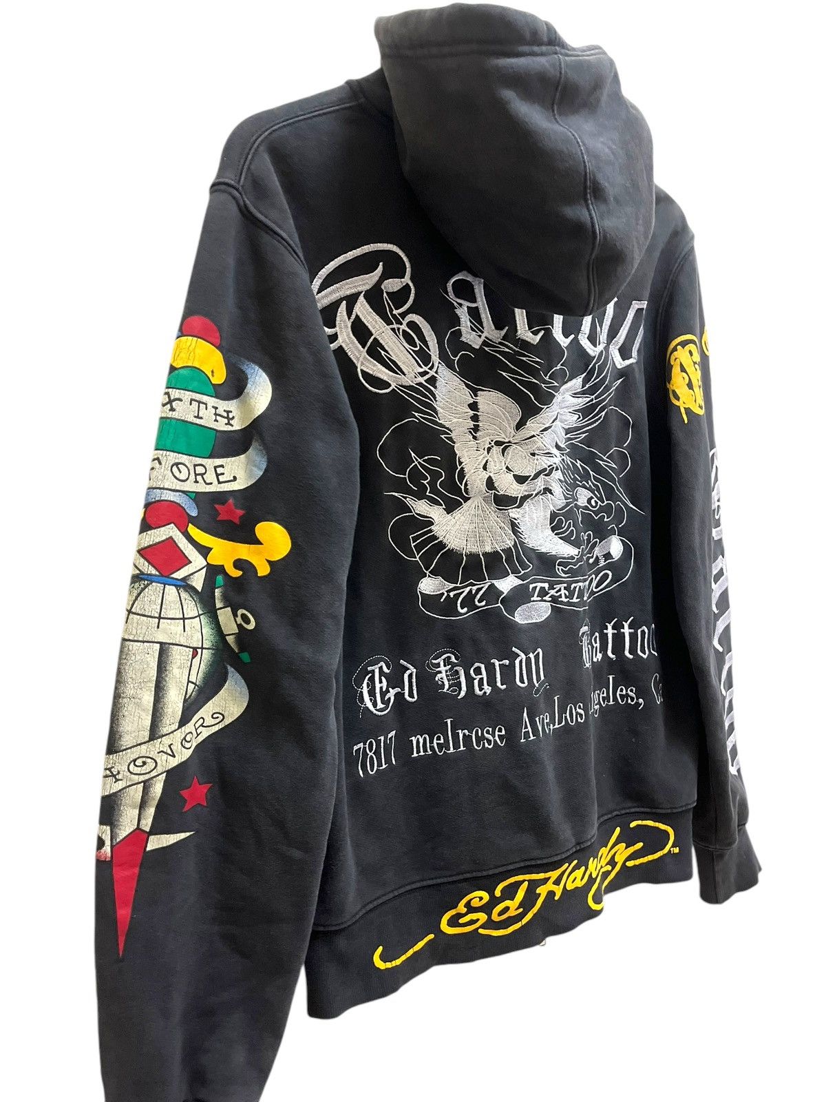 Ed Hardy Iconic Ed Hardy Embroidered Tatoo Los Angeles Hoodie Size US L / EU 52-54 / 3 - 9 Thumbnail