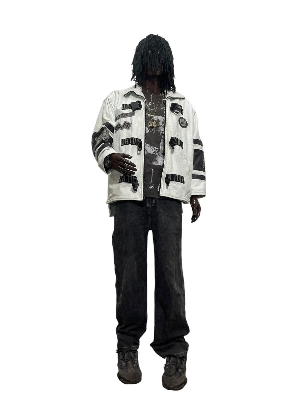 Rap Tees Rare Vtg 90s y2k UB Tuff Leather Jacket Hip Hop 6🟩5 Size US M / EU 48-50 / 2 - 3 Thumbnail
