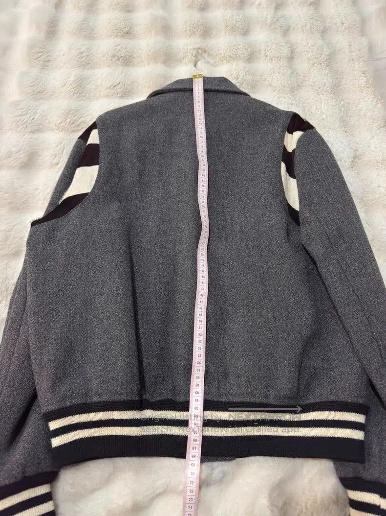 Saint Laurent Paris Saint Laurent Paris Gray Zebra Print Men's Baseball Jacket Size US M / EU 48-50 / 2 - 9 Thumbnail