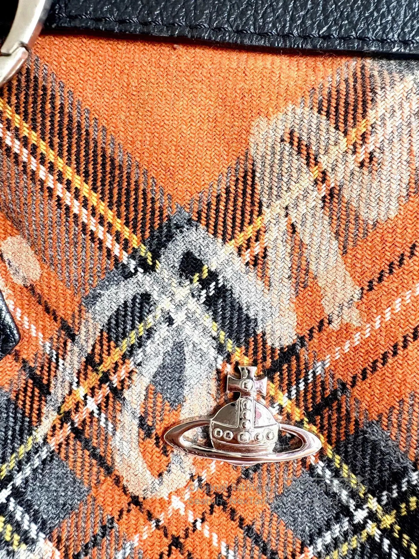Vivienne Westwood Vivienne Westwood Vintage Orange Plaid Graffiti Handbag. Size ONE SIZE - 6 Thumbnail