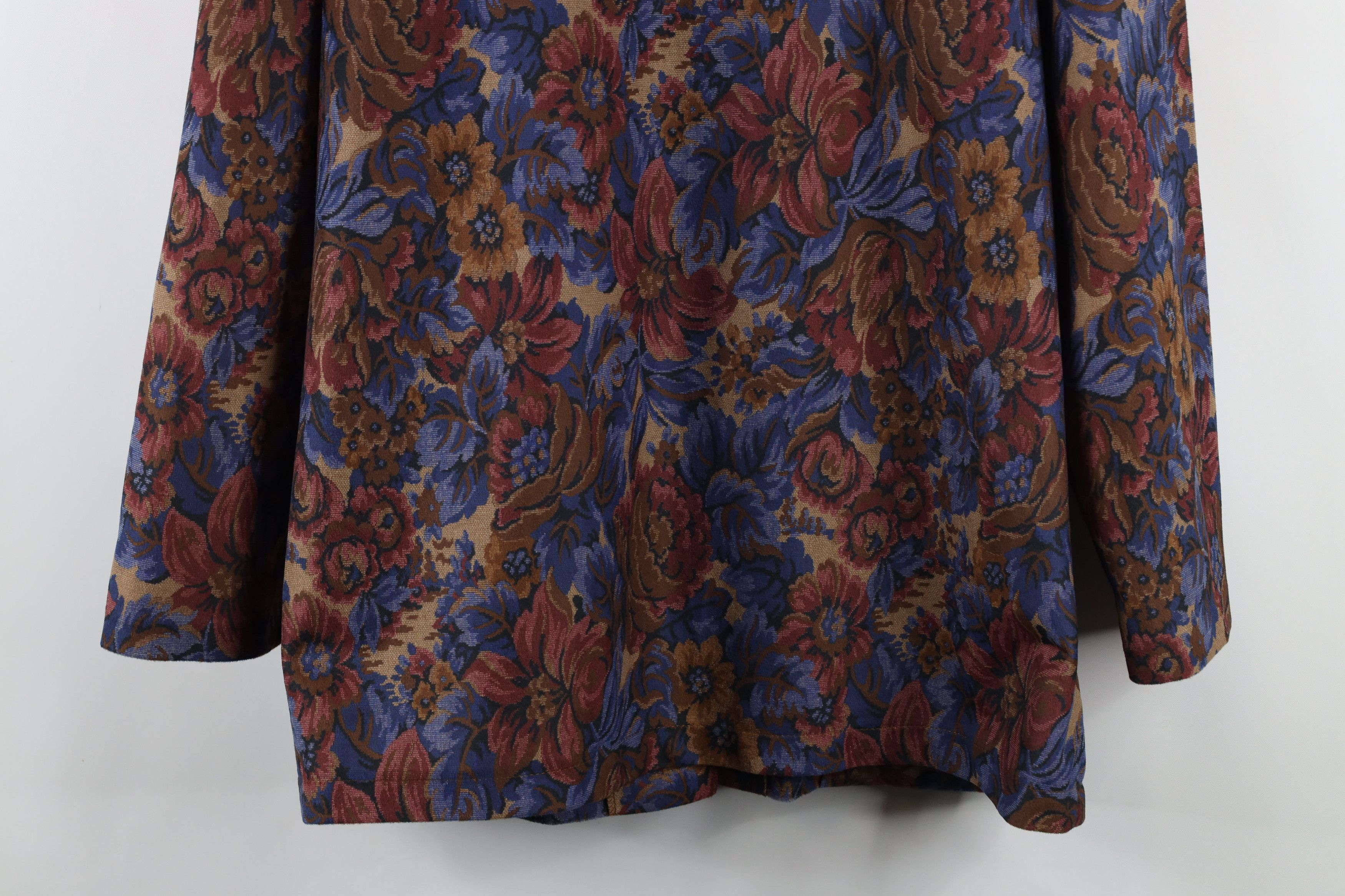Vintage Vintage 90s Streetwear Floral One Button Blazer Jacket USA Size XXL / US 16-18 / IT 52-54 - 12 Thumbnail