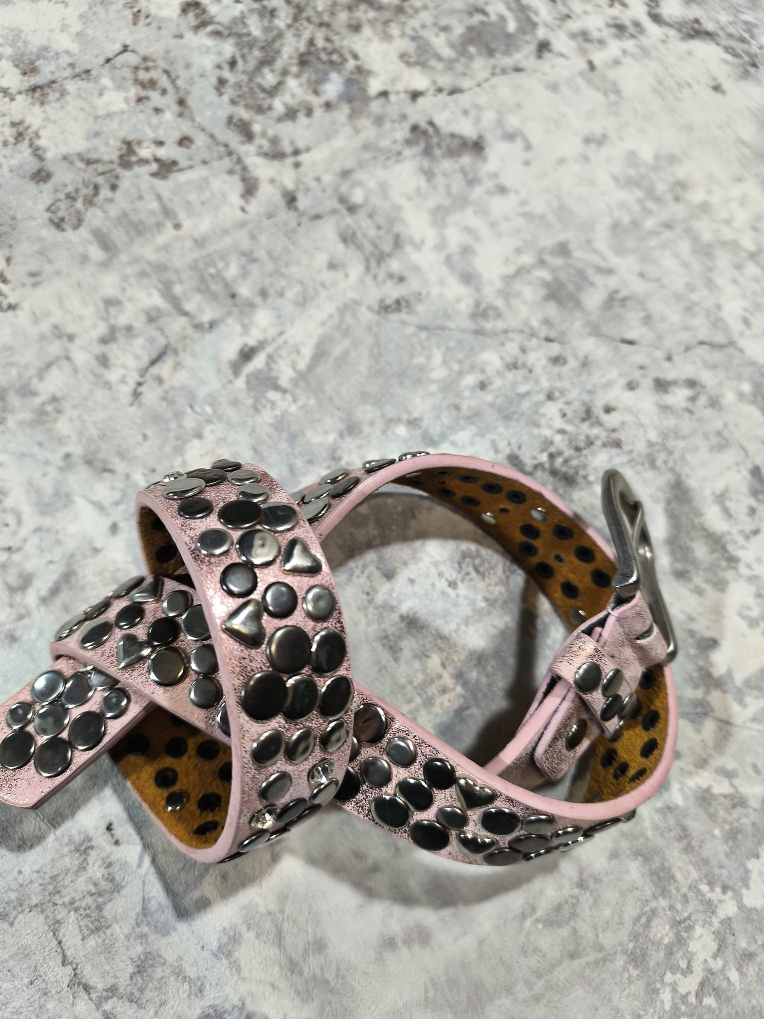 Leather leather studded belt Size ONE SIZE - 10 Thumbnail