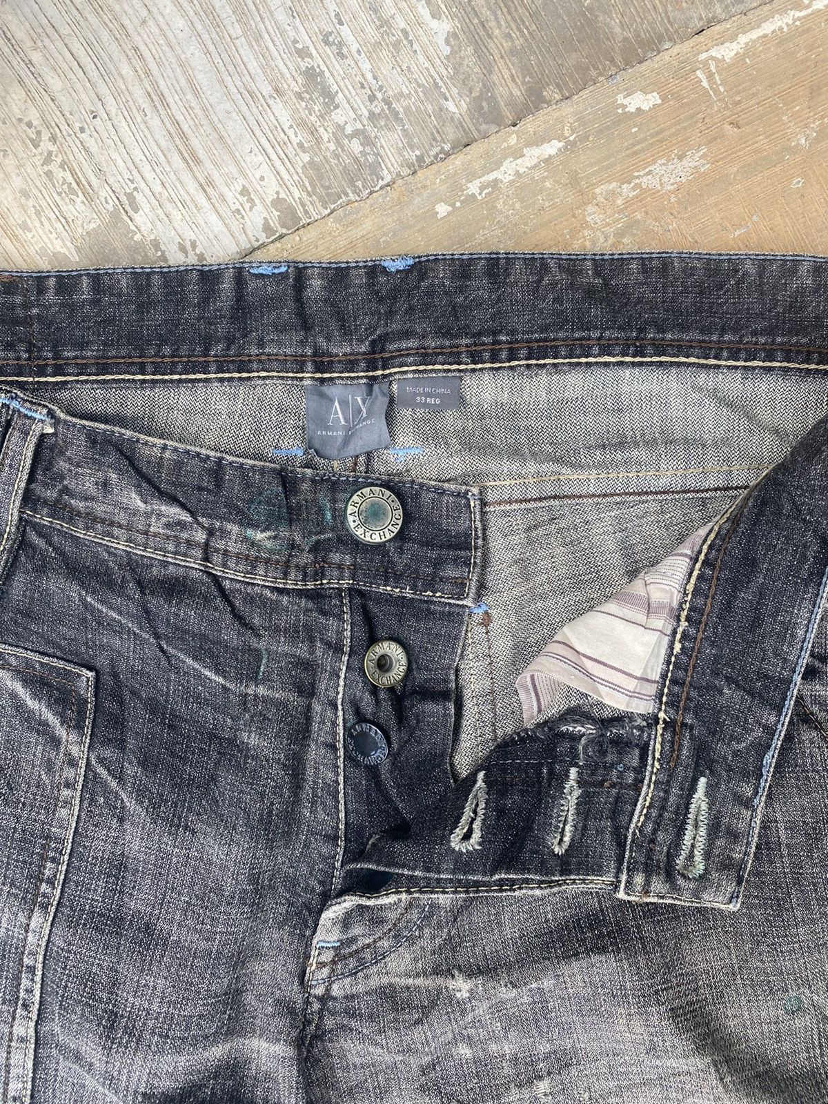 Armani Exchange Armani Exchange Patchwork Flare Jeans Size US 35 - 4 Thumbnail