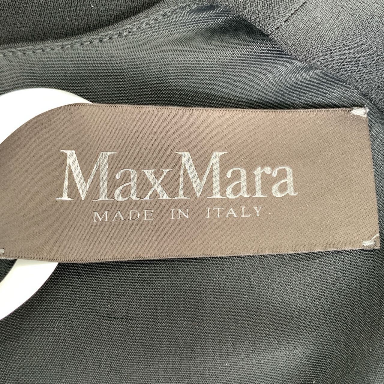 Max Mara Maxmara A-Grade V-Neck Lace-Up Acetate and Silk Blend Black Size XS / US 0-2 / IT 36-38 - 2 Thumbnail