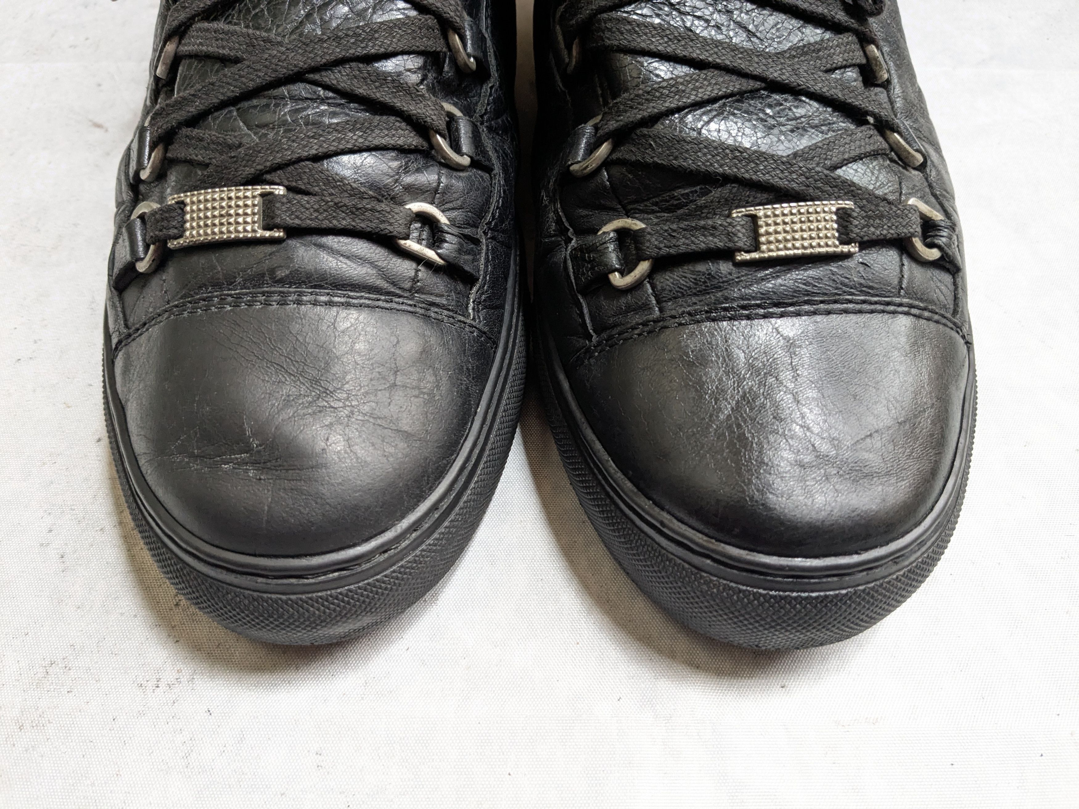 Balenciaga Balenciaga Arena Black 12 Leather High Tops Lace Up Size US 12 / EU 45 - 5 Thumbnail