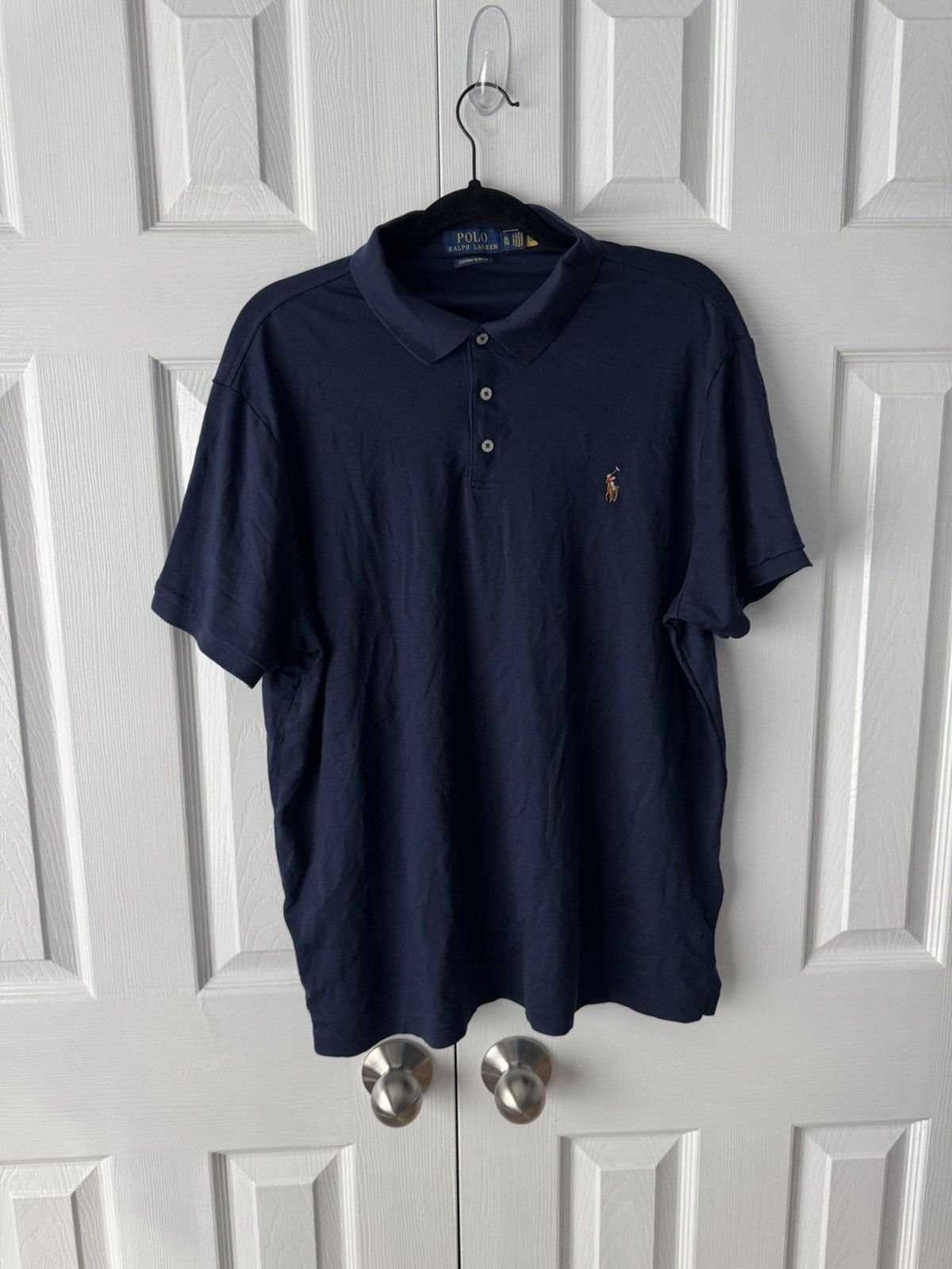 Polo Ralph Lauren Polo by Ralph Lauren Men's Blue Polo Shirt + Multicolor logo Size US XXL / EU 58 / 5 - 1 Thumbnail