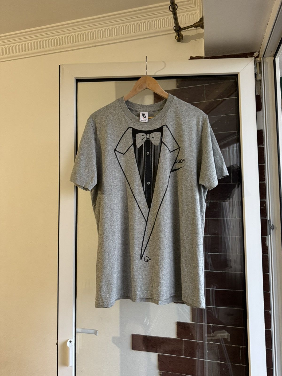 Nike × Off-White Nike x Off-White Virgil Ablo Logo gray Tshirt Size US L / EU 52-54 / 3 - 11 Thumbnail