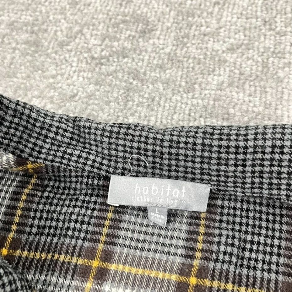 Habitat HABITAT Shirt Womens Large Gray Plaid Harvest Roll Tab Long Sleeve Tunic Top Multicolor Size L / US 10 / IT 46 - 2 Thumbnail