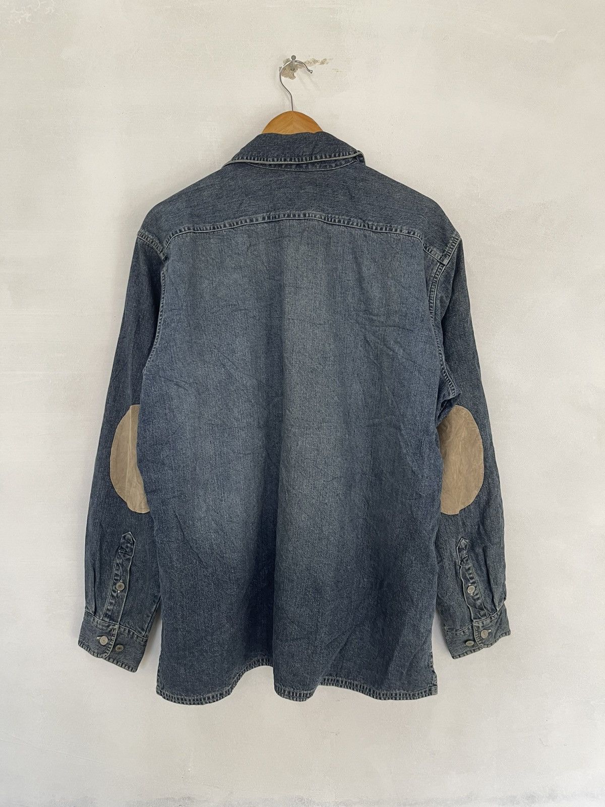 Japanese Brand × Lands' End × Vintage LAND’s END DENIM SHIRT BUTTON UP Size US L / EU 52-54 / 3 - 5 Thumbnail