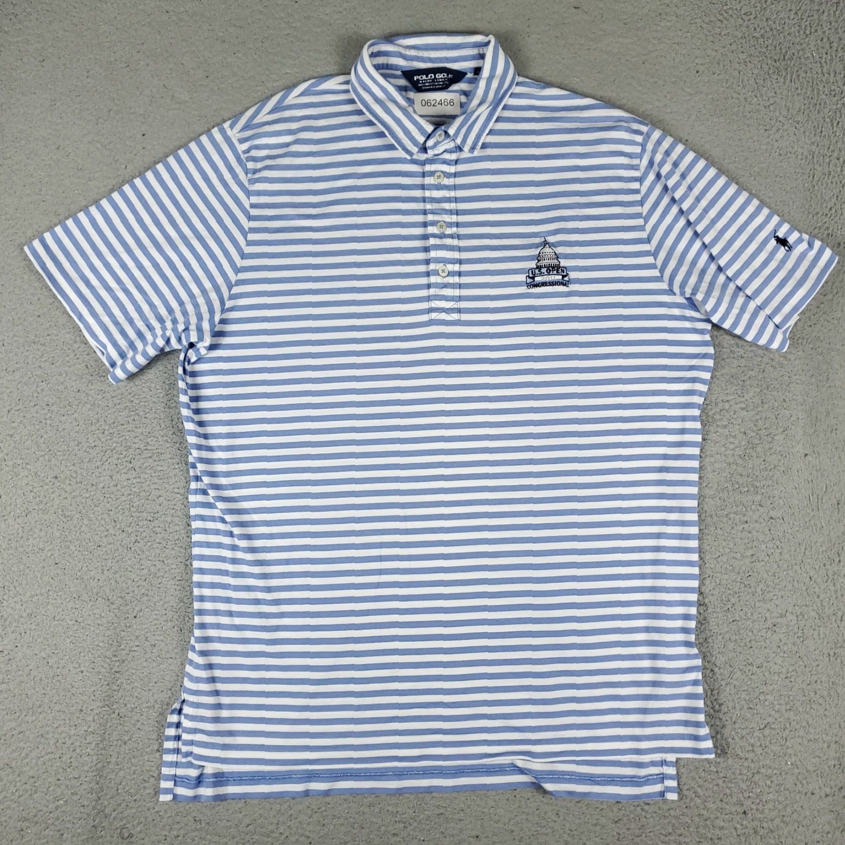 Ralph Lauren VINTAGE Ralph Lauren Polo Shirt Mens Large Blue Striped Short Sleeve Casual Baseball Golf Sports Size US L / EU 52-54 / 3 - 2 Thumbnail