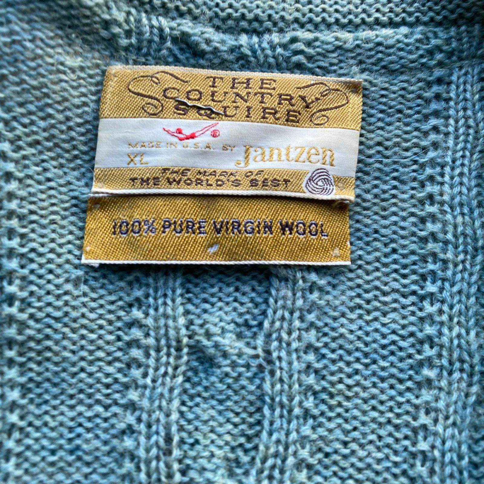 Vintage VINTAGE 60S 70S JANTZEN CARDIGAN GREEN CABLE SWEATER XL USA Size US XL / EU 56 / 4 - 5 Thumbnail