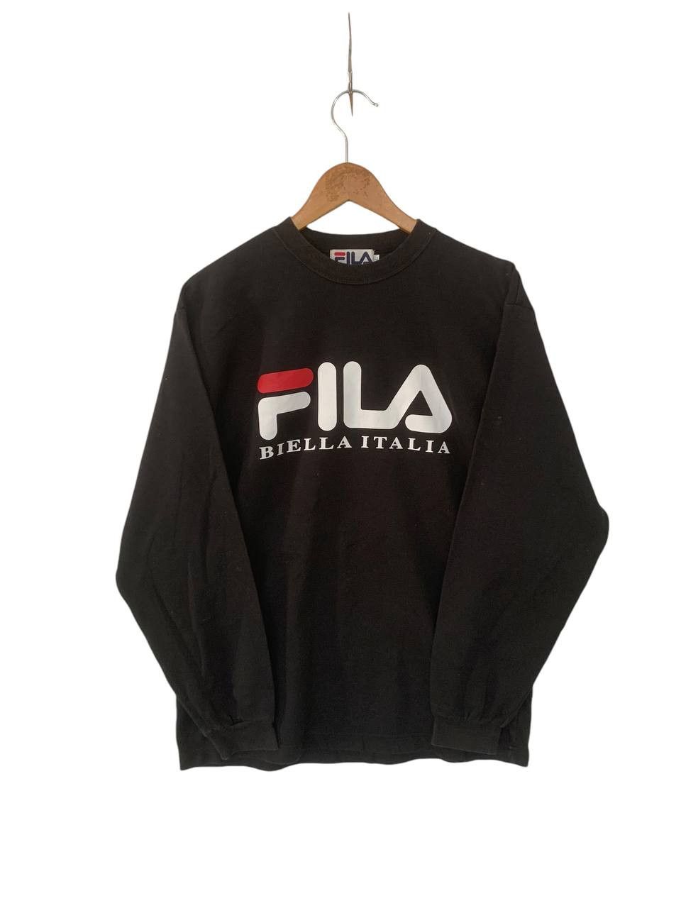 Fila × Vintage Vintage Fila Sweatshirt Big Logo 90s Large Black Size US L / EU 52-54 / 3 - 1 Thumbnail