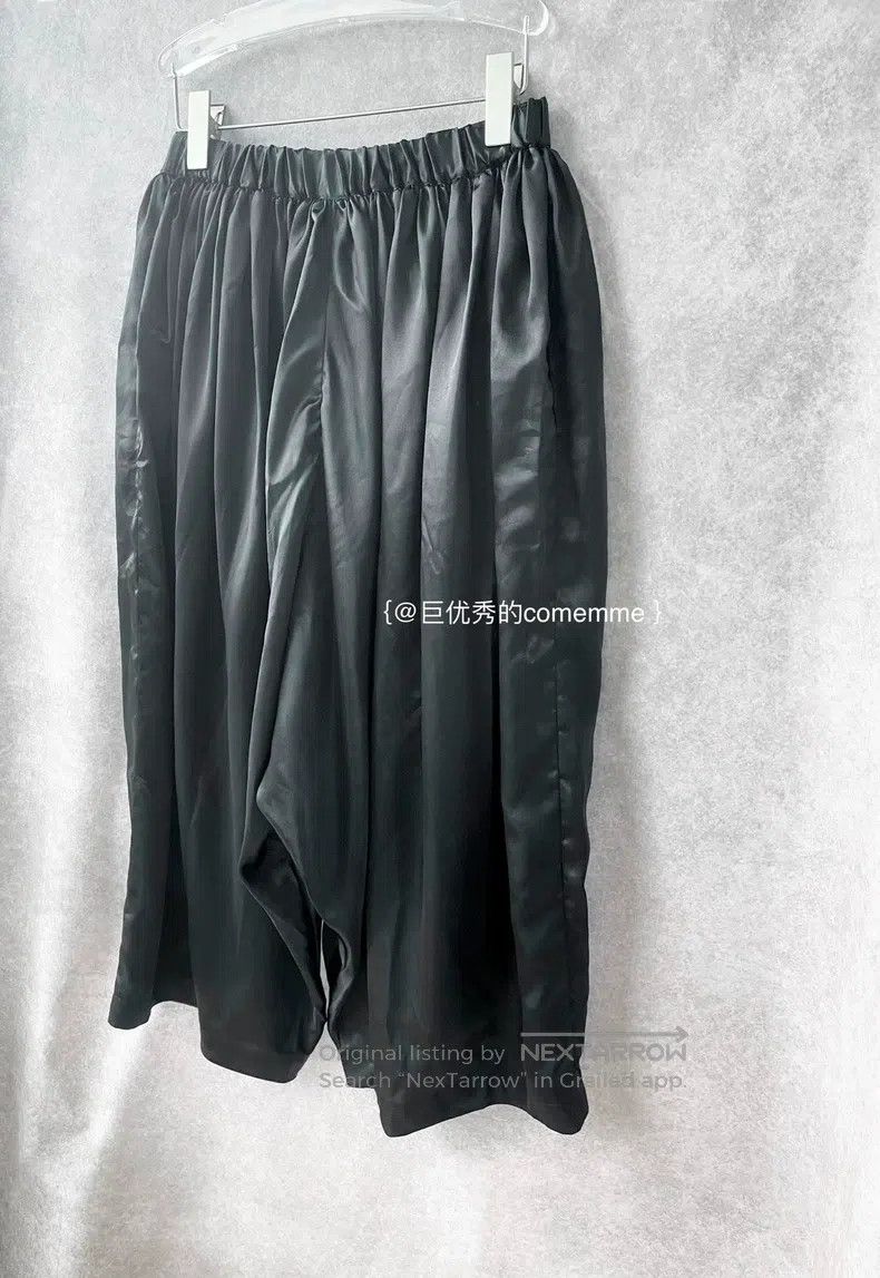 Comme des Garcons Comme des Garcons size S Basic Satin Glossy Wide Leg Crop Size 23" - 6 Thumbnail