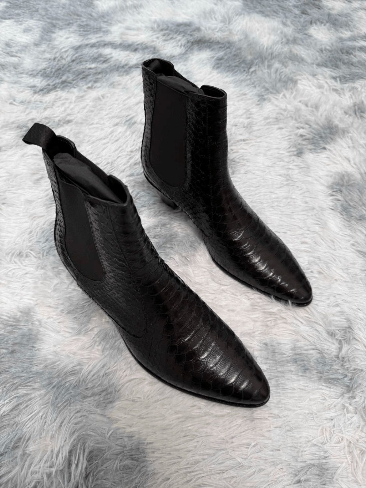 Celine Sz 42.5 Celine Jacno Snake Skin Boots Size US 9.5 / EU 42-43 - 2 Thumbnail