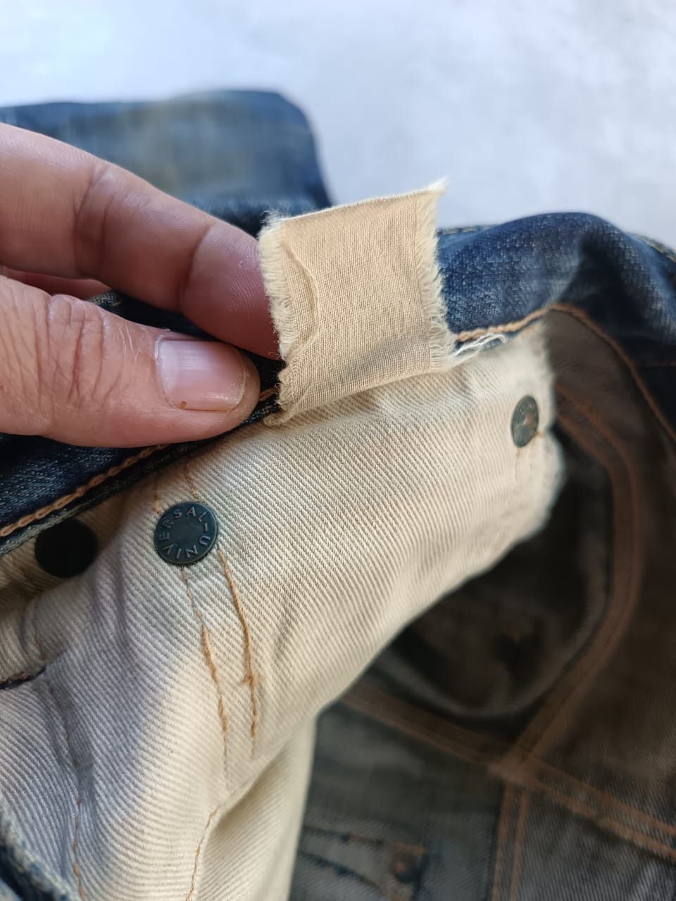 Japanese Brand Burgus plus nice distressed slevege jeans made in Japan Size US 29 - 11 Thumbnail